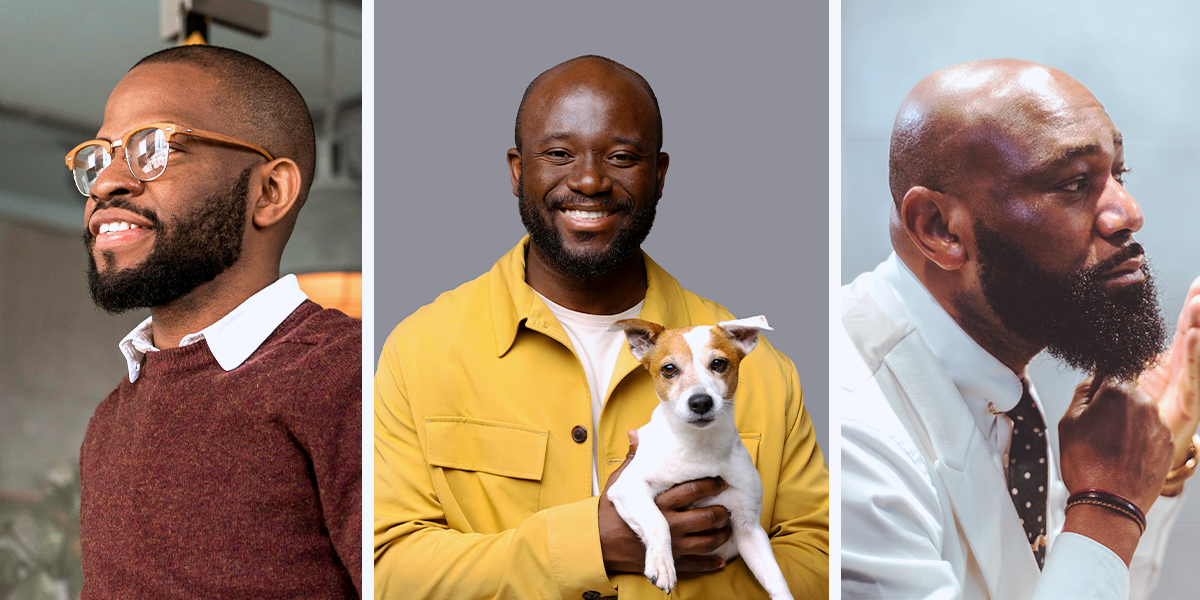 Three black men with fantastic beards