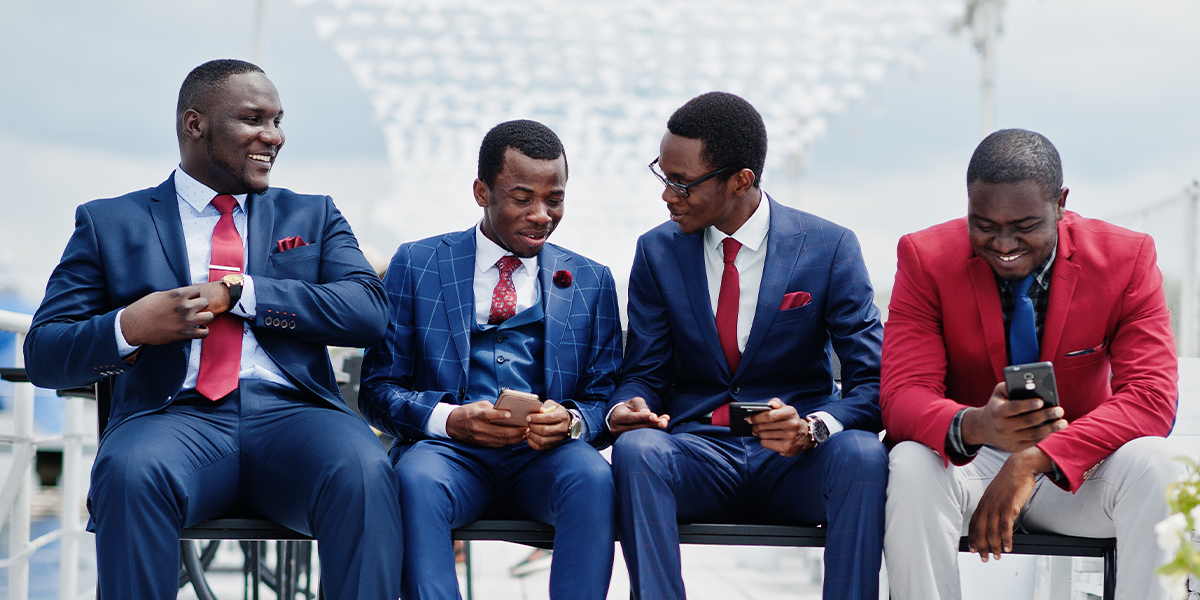 A group of well-groomed black men 